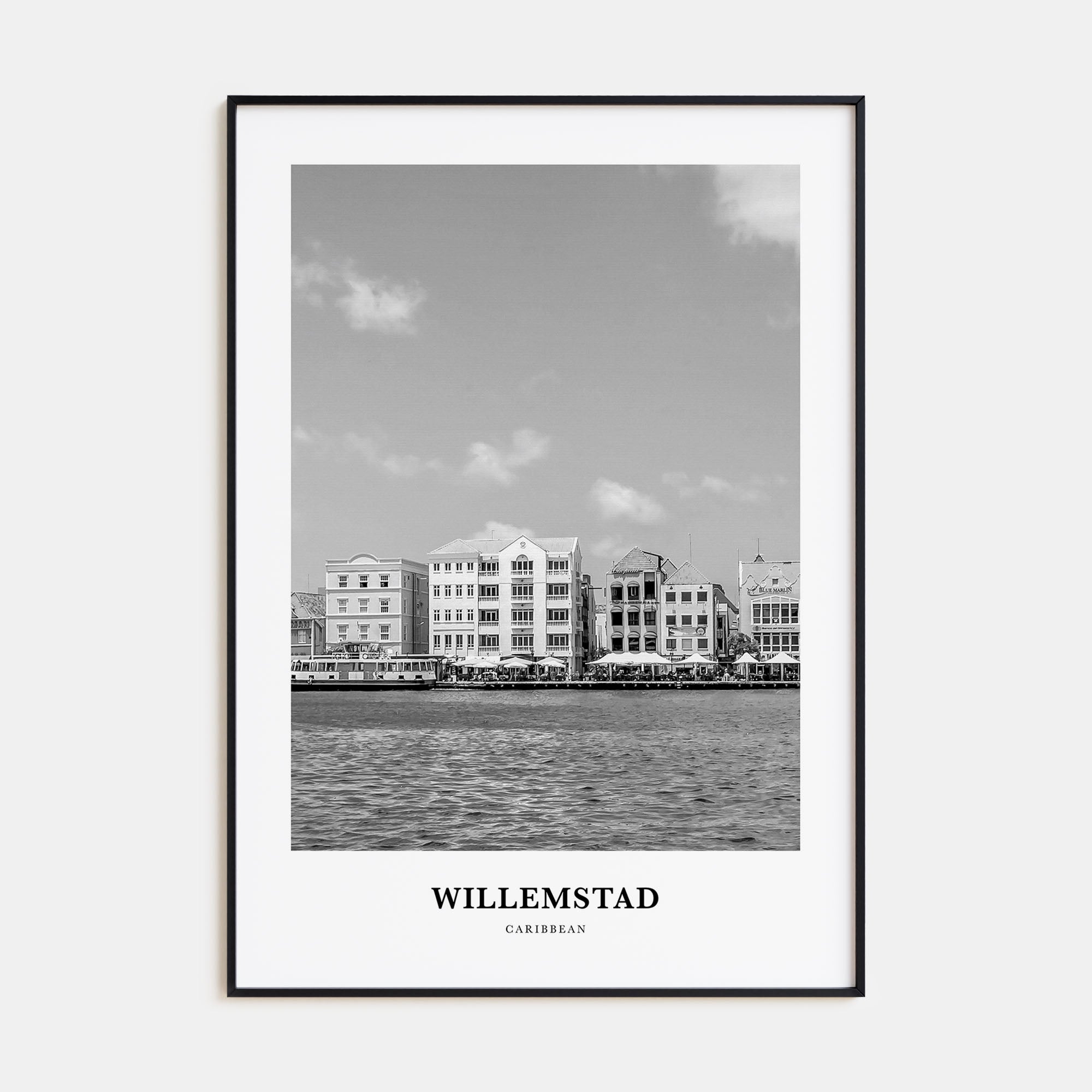 Willemstad Portrait B&W Poster