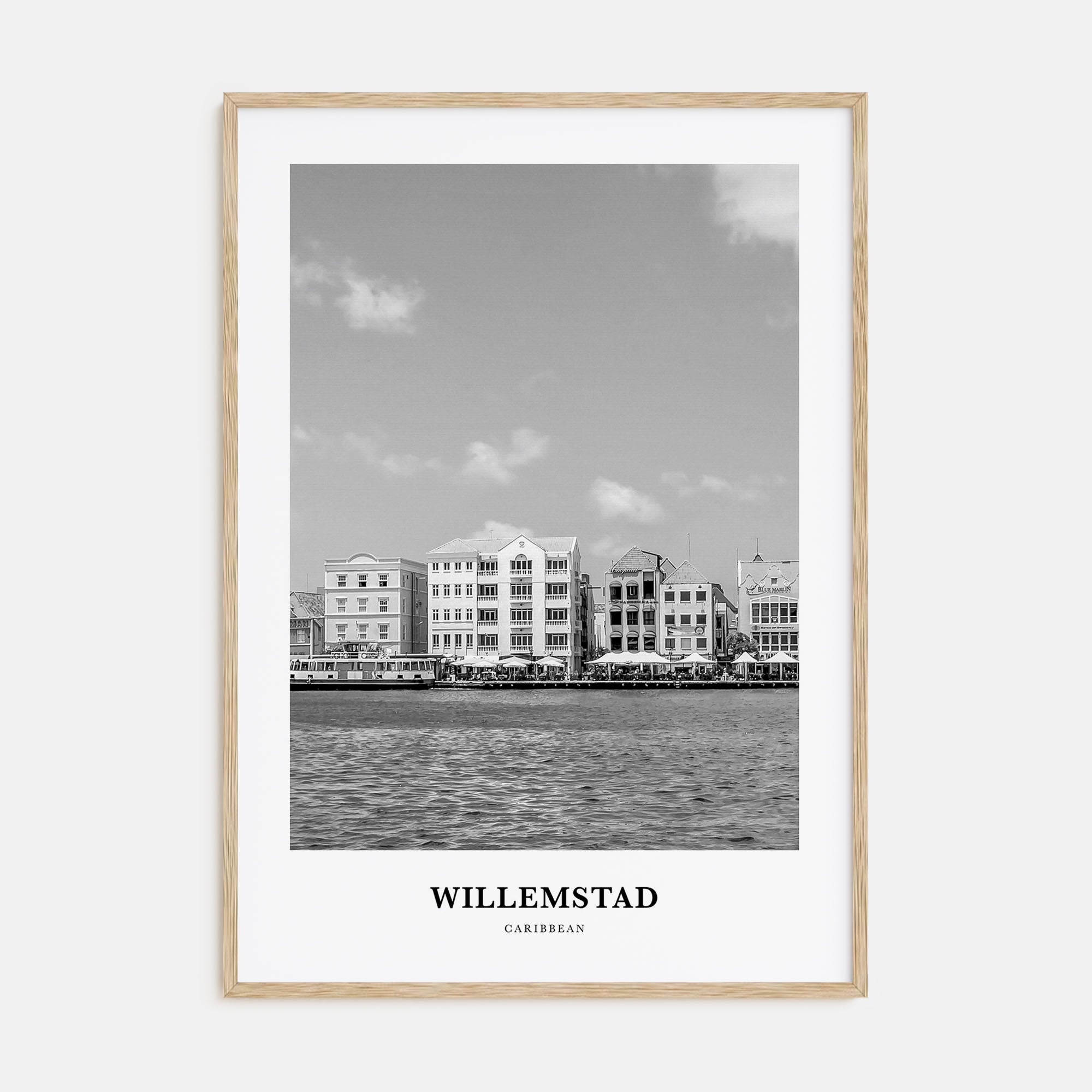 Willemstad Portrait B&W Poster