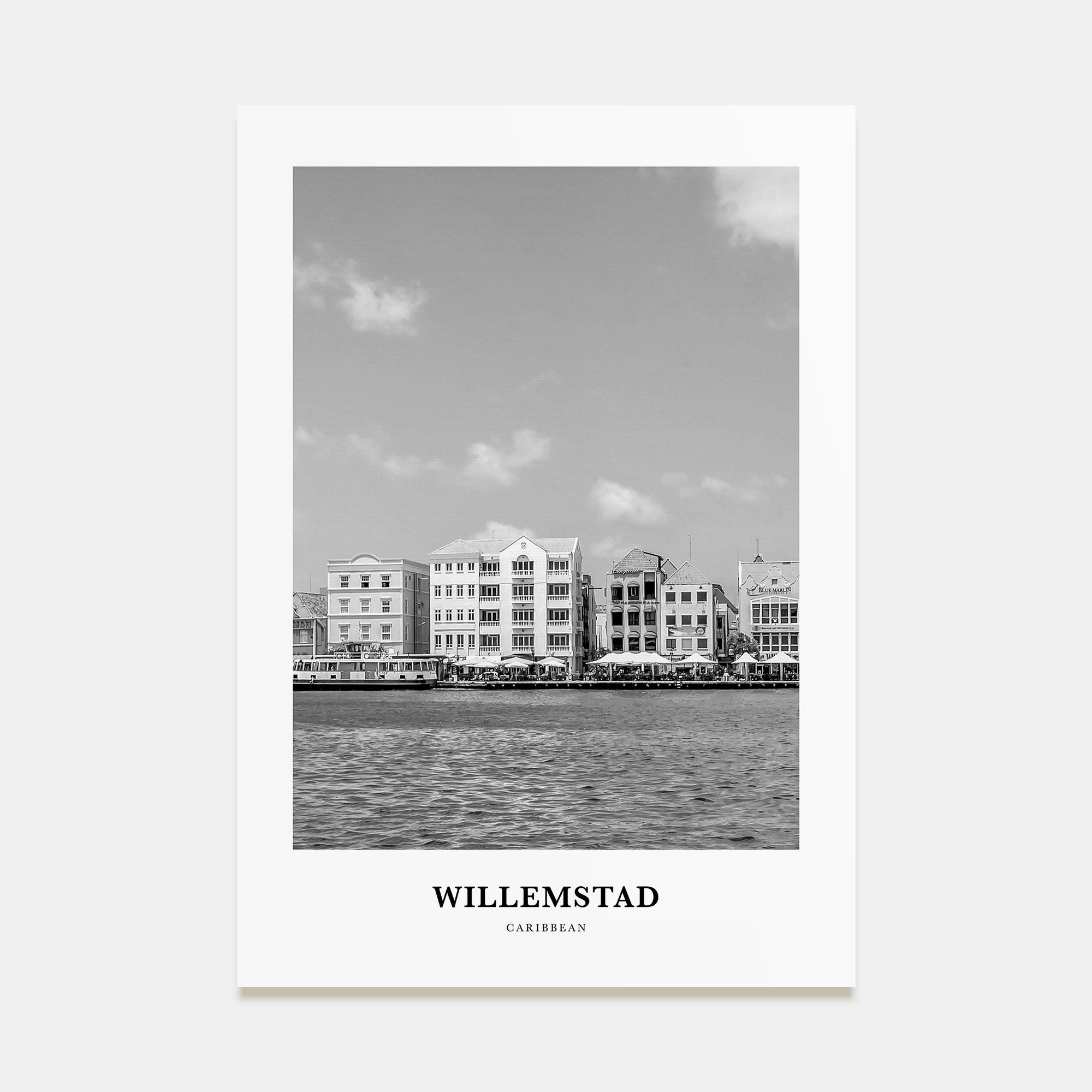 Willemstad Portrait B&W Poster