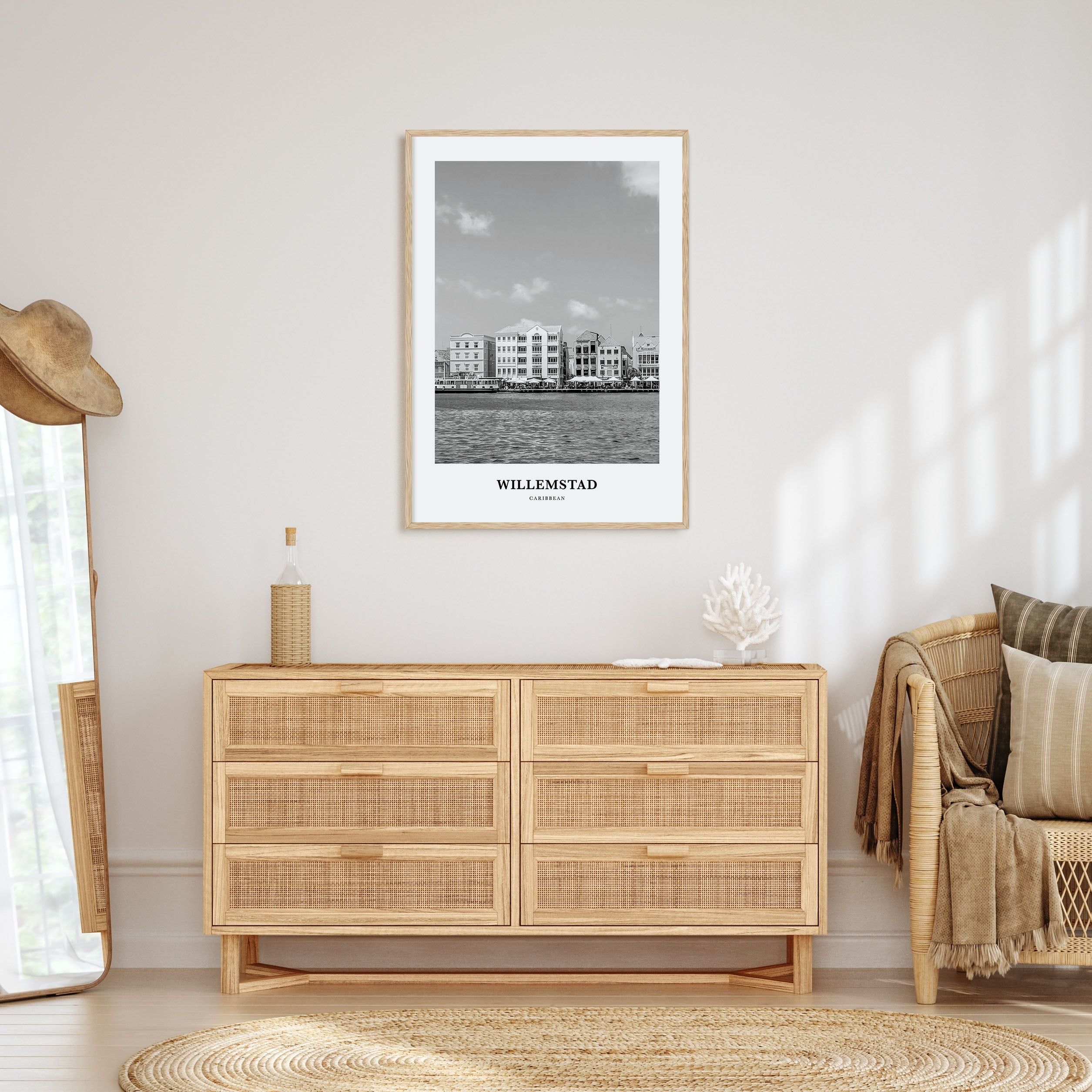 Willemstad Portrait B&W Poster