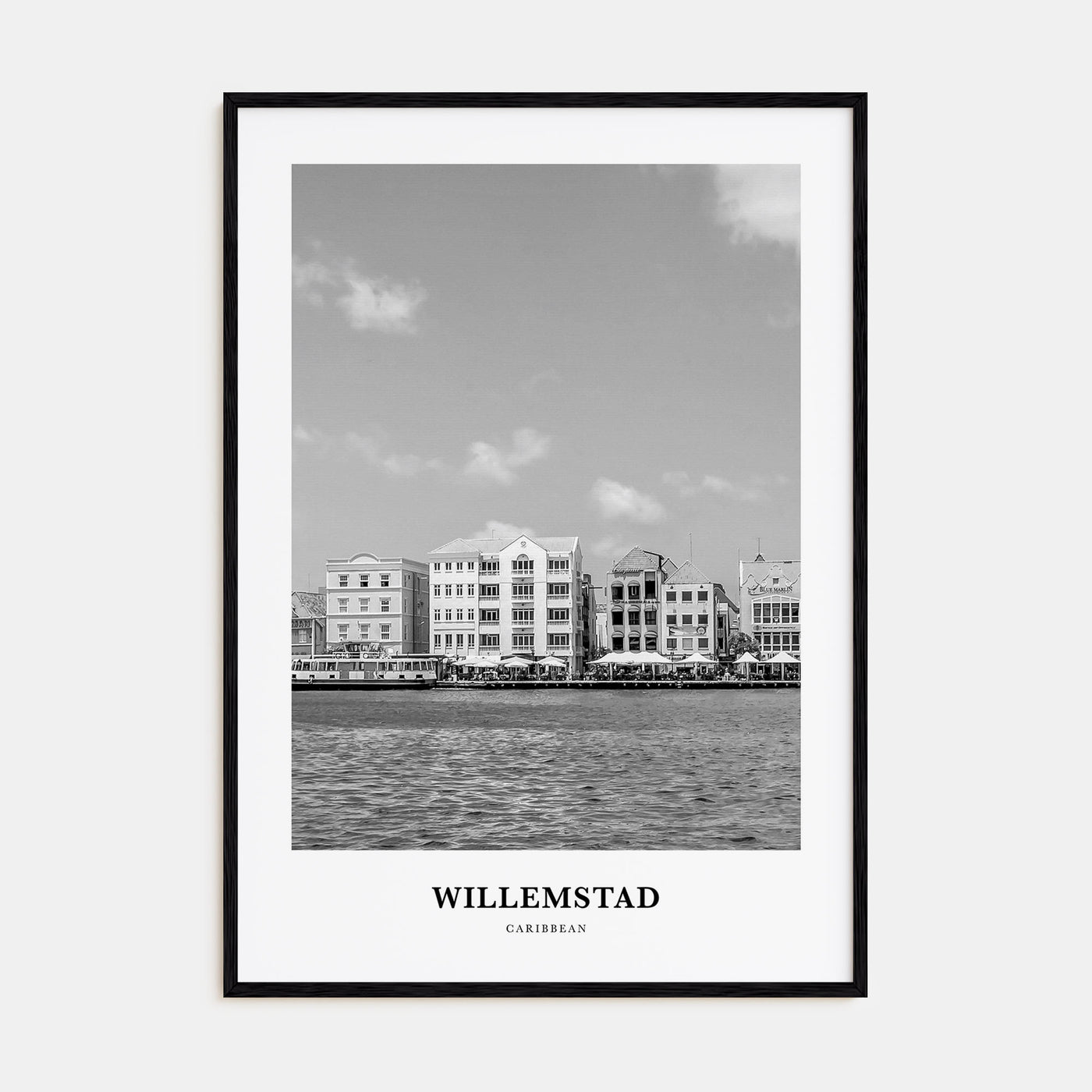 Willemstad Portrait B&W Poster