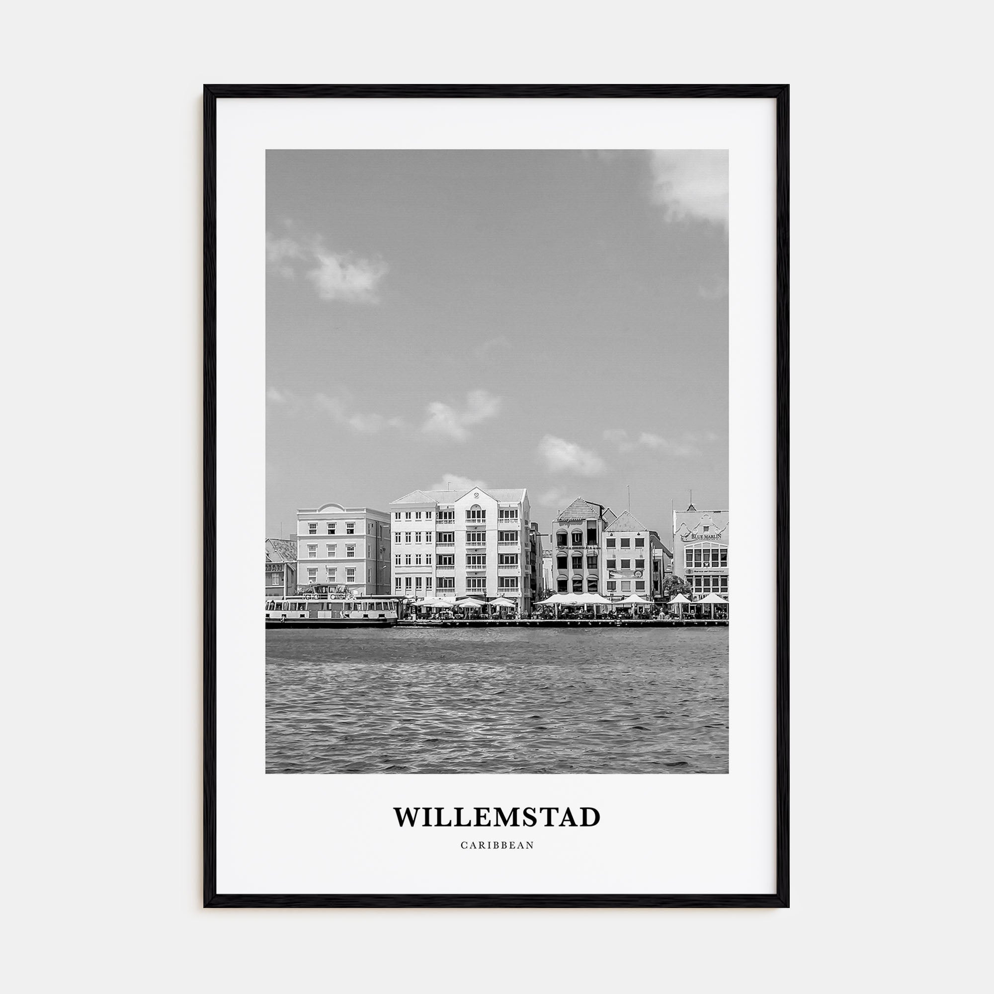 Willemstad Portrait B&W Poster