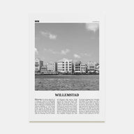 Willemstad Travel B&W Poster