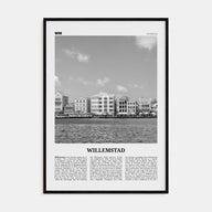 Willemstad Travel B&W Poster