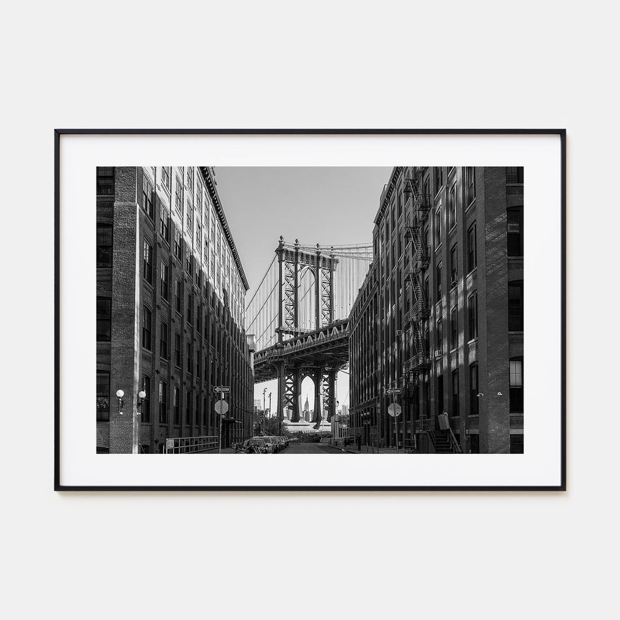 Williamsburg, New York Landscape B&W Poster