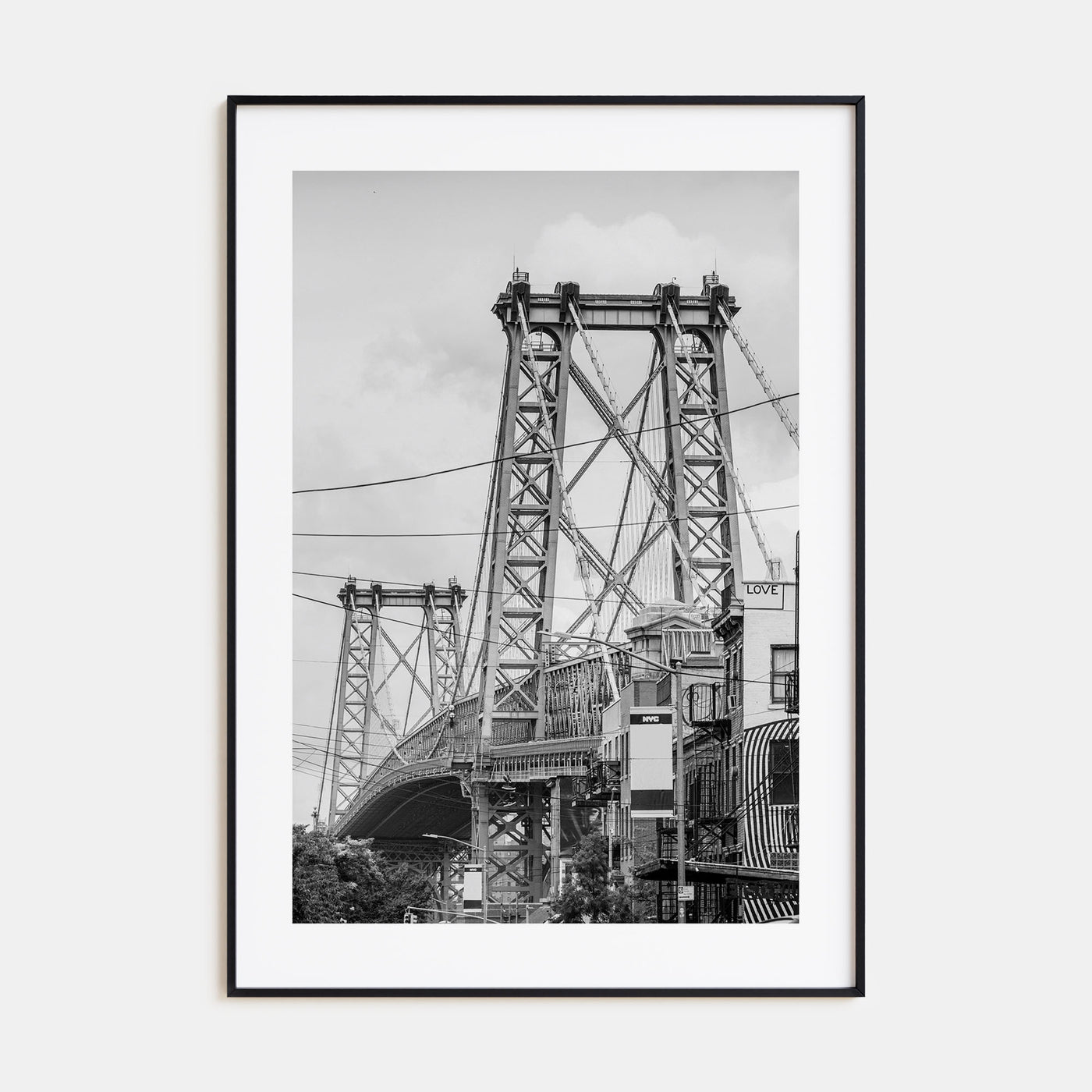 Williamsburg, New York Photo B&W Poster