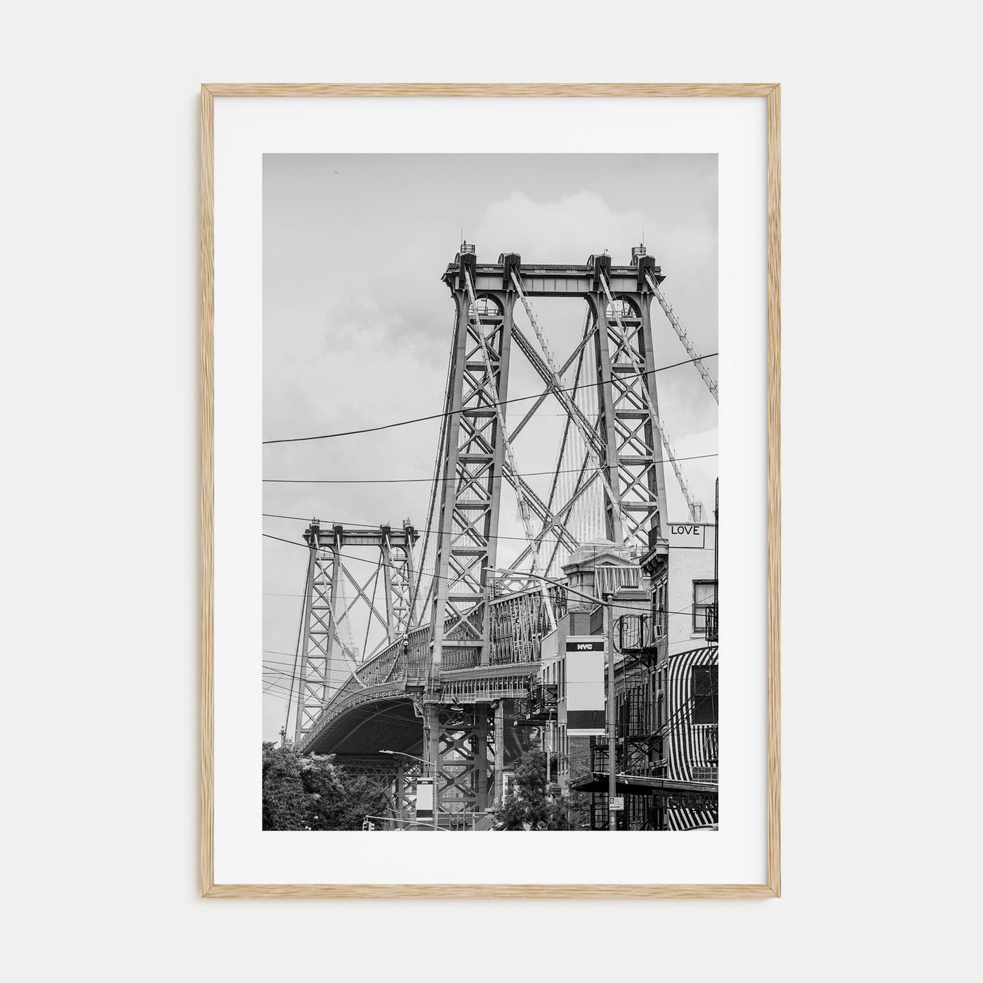 Williamsburg, New York Photo B&W Poster