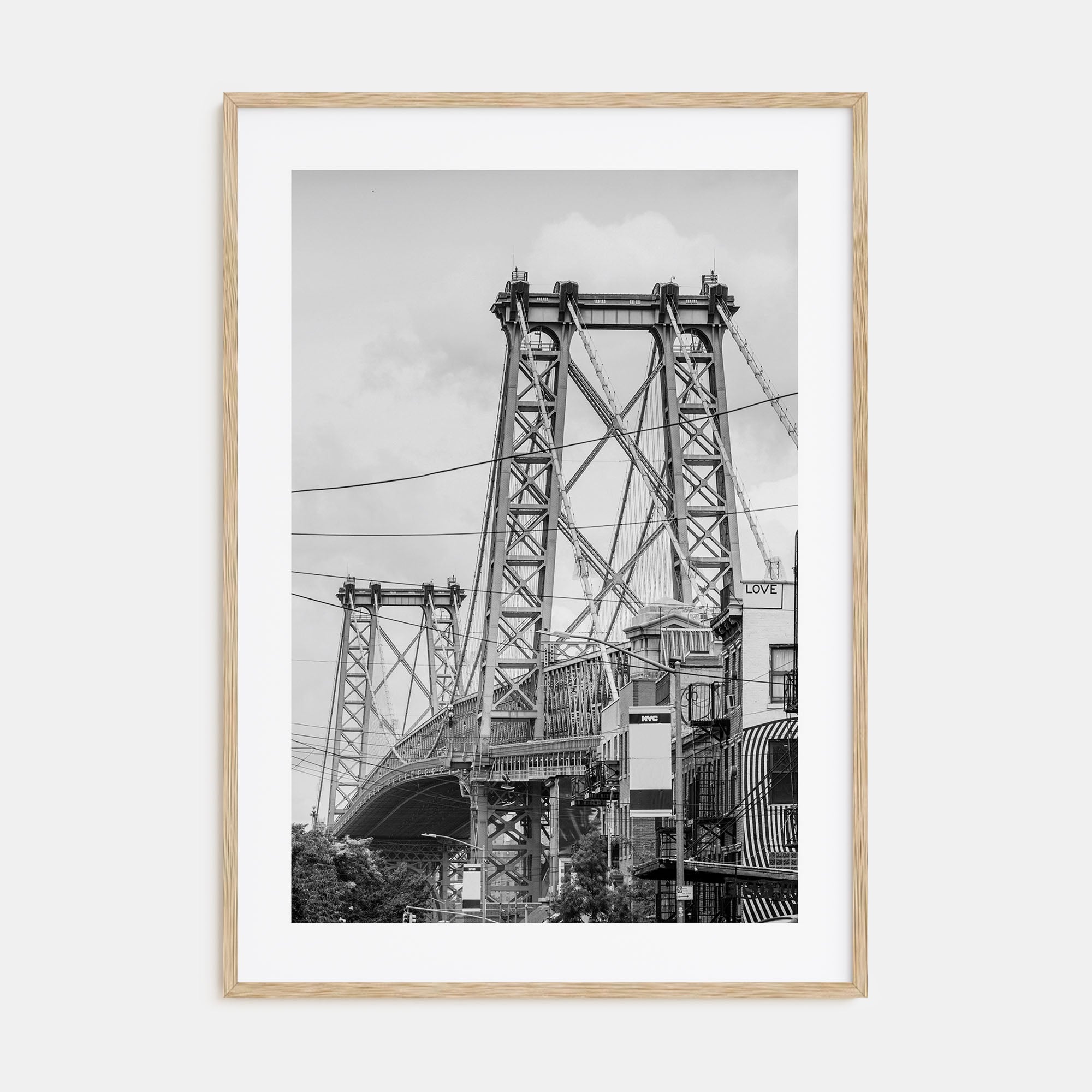 Williamsburg, New York Photo B&W Poster