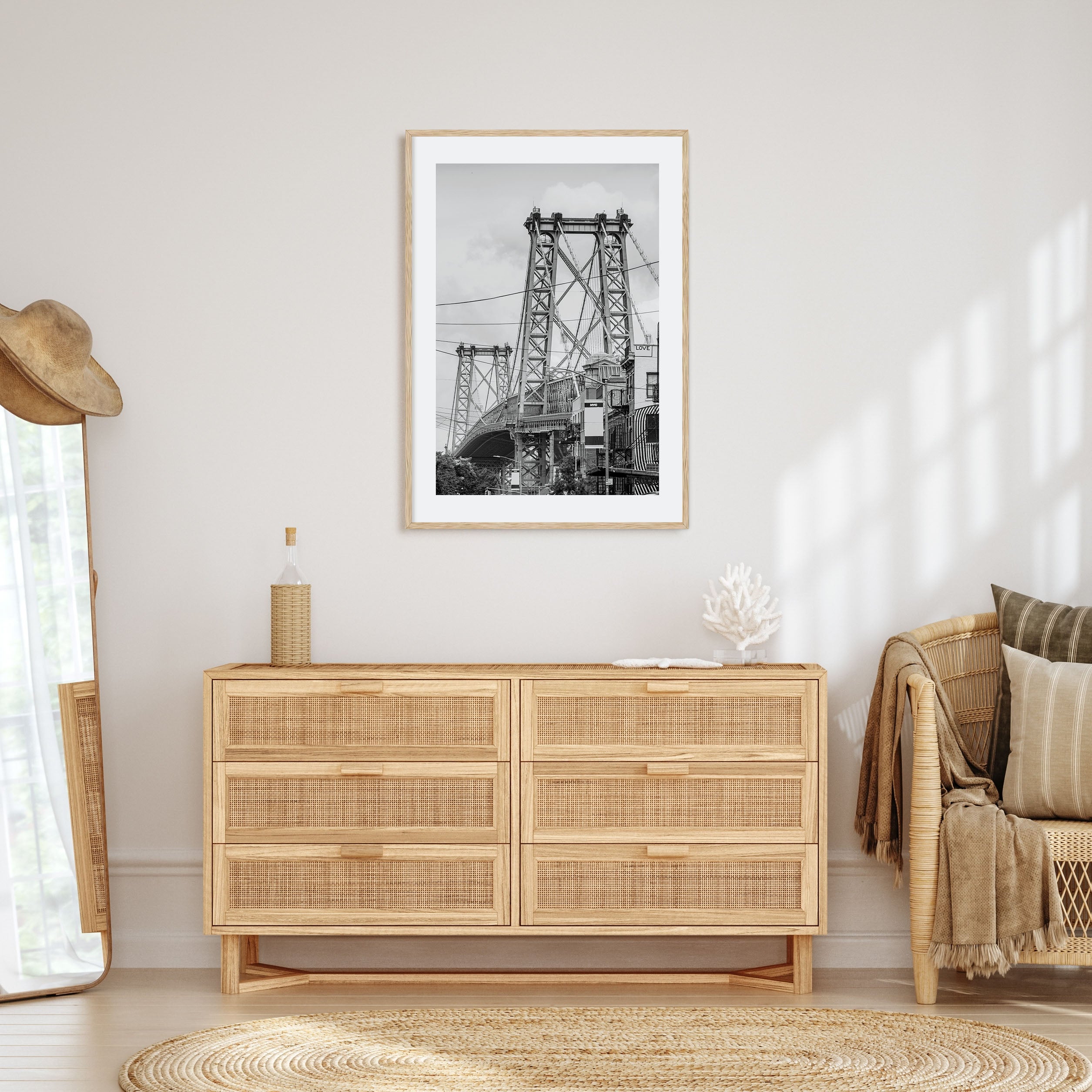 Williamsburg, New York Photo B&W Poster