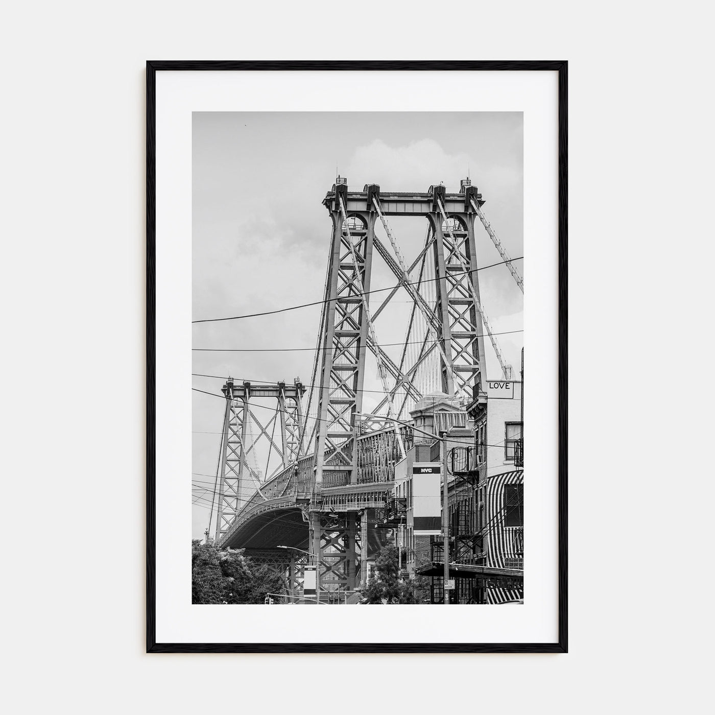 Williamsburg, New York Photo B&W Poster