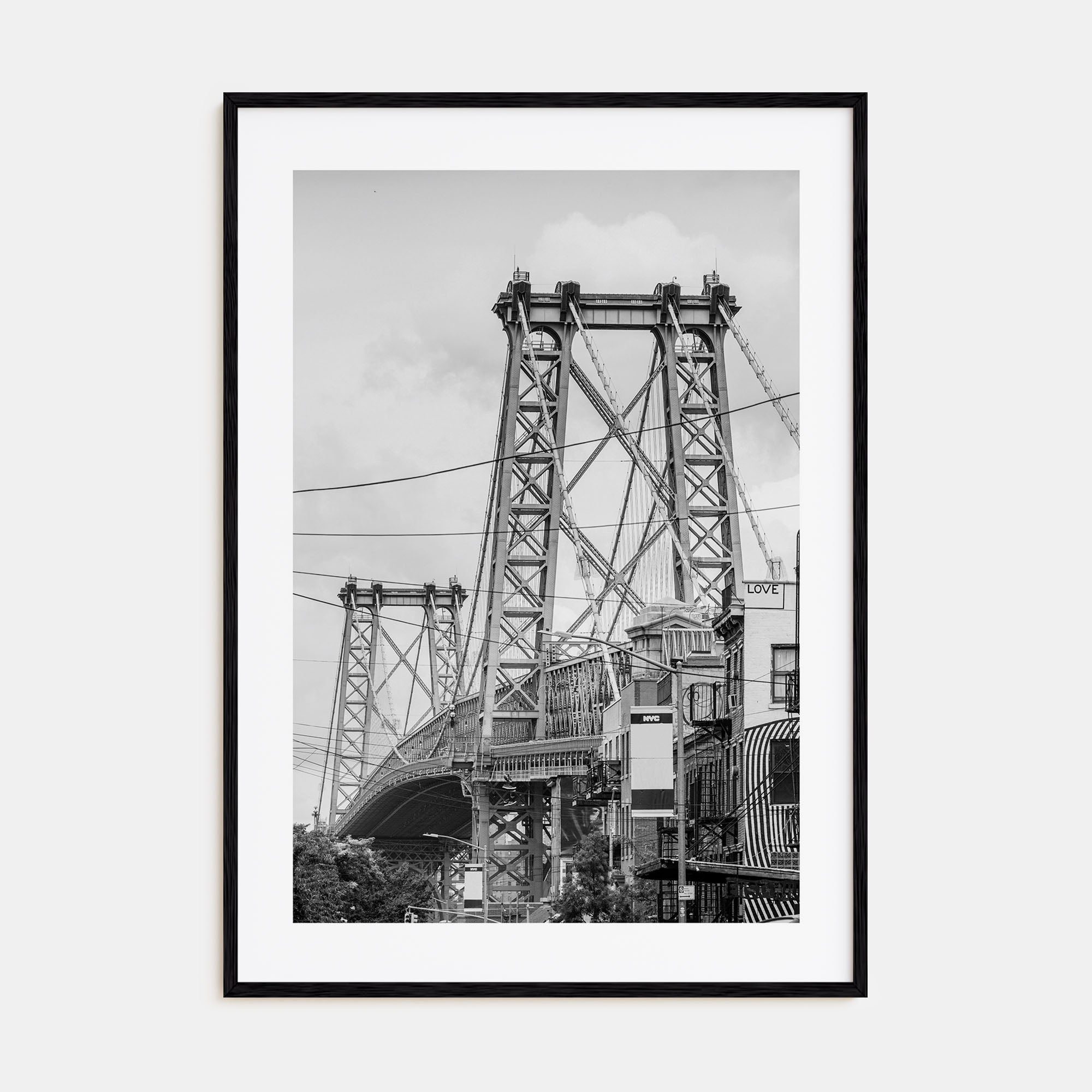 Williamsburg, New York Photo B&W Poster