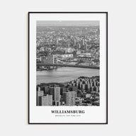 Williamsburg, New York Portrait B&W No 1 Poster