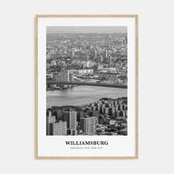 Williamsburg, New York Portrait B&W No 1 Poster