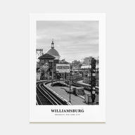 Williamsburg, New York Portrait B&W No 2 Poster