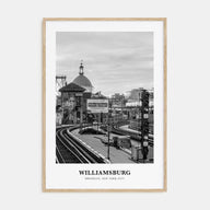 Williamsburg, New York Portrait B&W No 2 Poster
