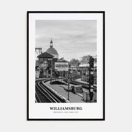 Williamsburg, New York Portrait B&W No 2 Poster
