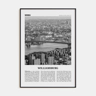 Williamsburg, New York Travel B&W No 1 Poster