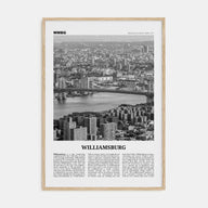 Williamsburg, New York Travel B&W No 1 Poster