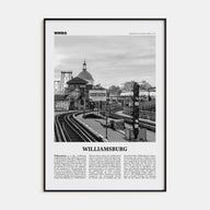 Williamsburg, New York Travel B&W No 2 Poster