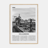 Williamsburg, New York Travel B&W No 2 Poster