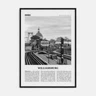 Williamsburg, New York Travel B&W No 2 Poster
