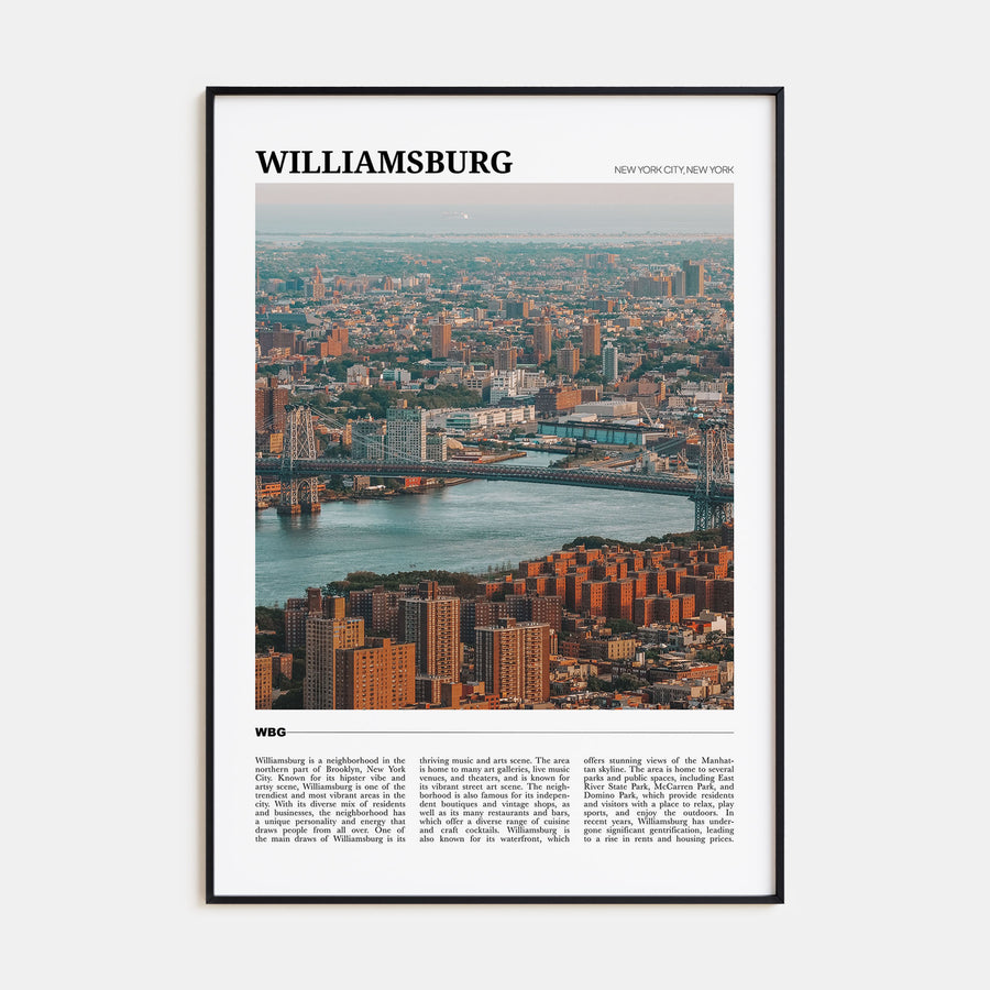 Williamsburg, New York Travel Color Poster