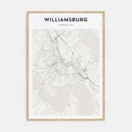 Williamsburg, Virginia Map Portrait Poster