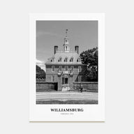 Williamsburg, Virginia Portrait B&W Poster