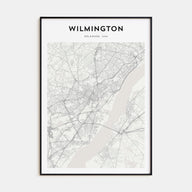 Wilmington, Delaware Map Portrait Poster