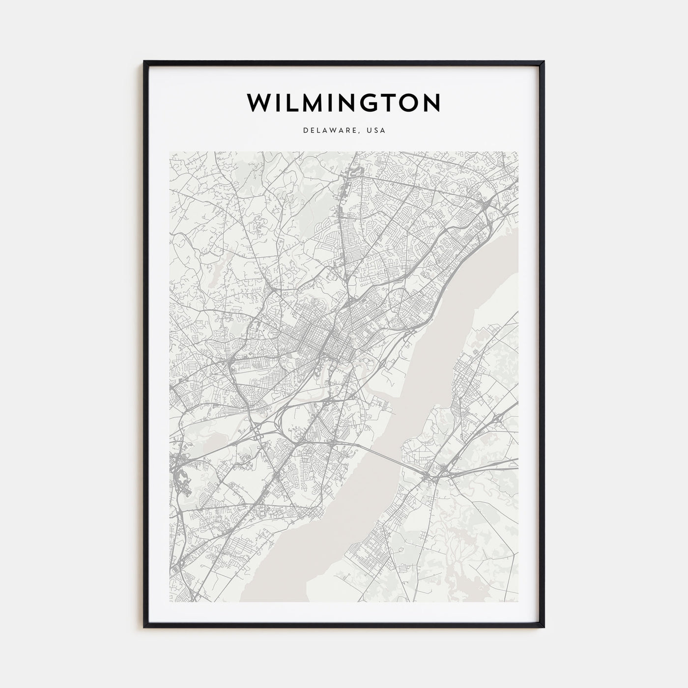 Wilmington, Delaware Map Portrait Poster