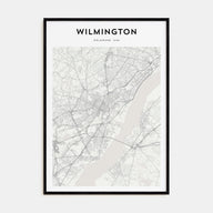 Wilmington, Delaware Map Portrait Poster