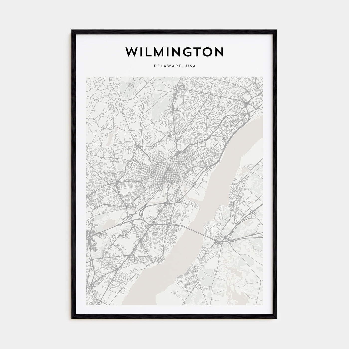Wilmington, Delaware Map Portrait Poster