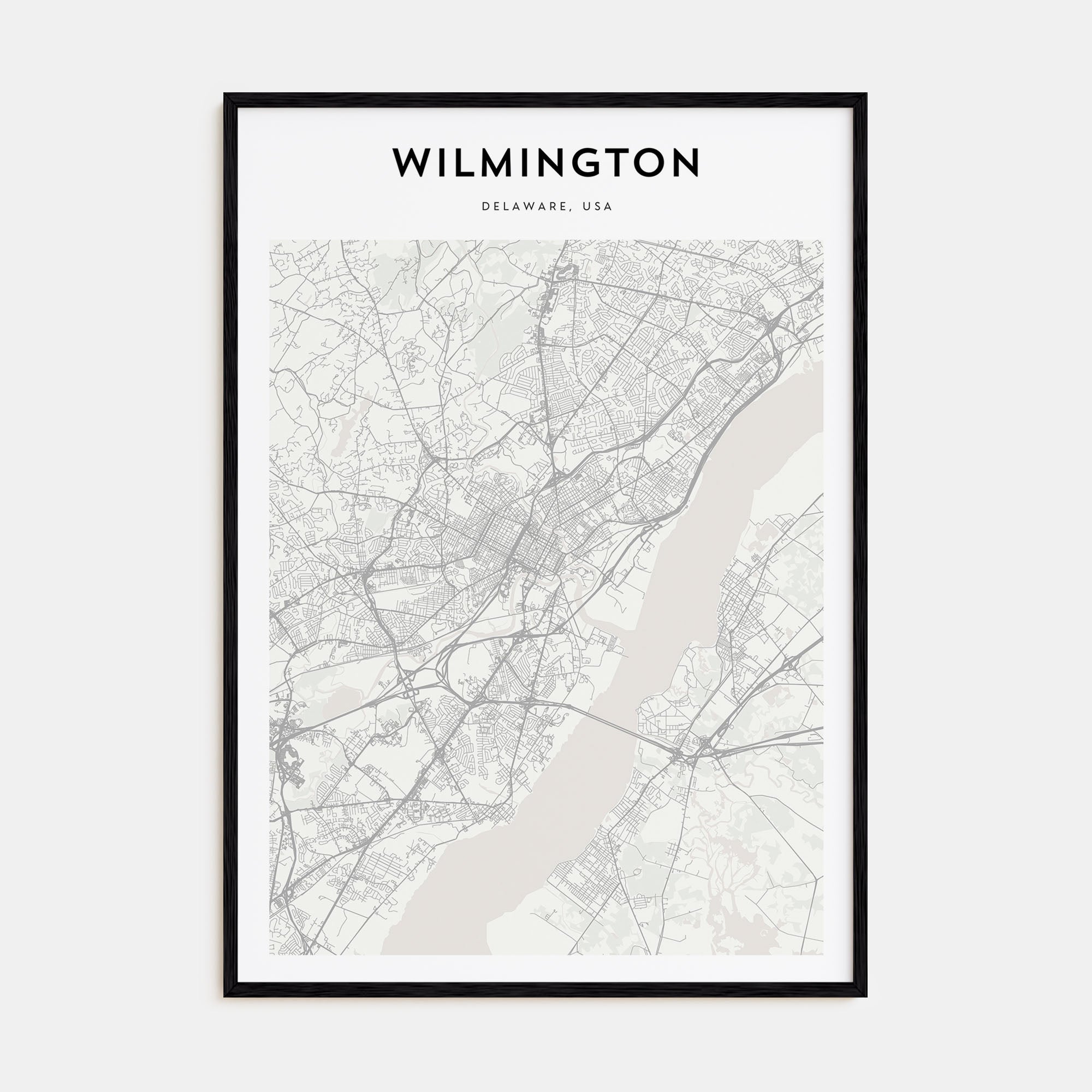Wilmington, Delaware Map Portrait Poster