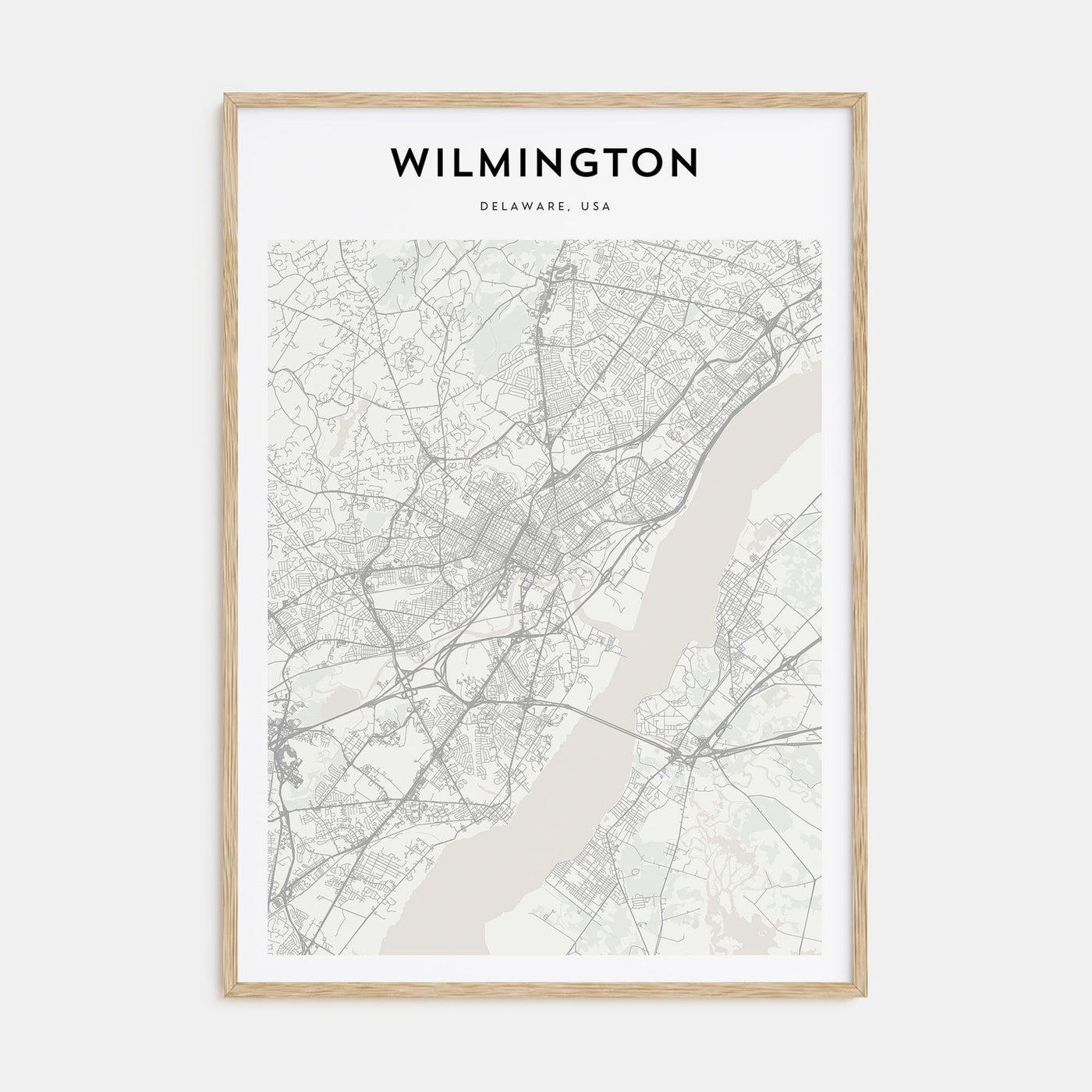 Wilmington, Delaware Map Portrait Poster