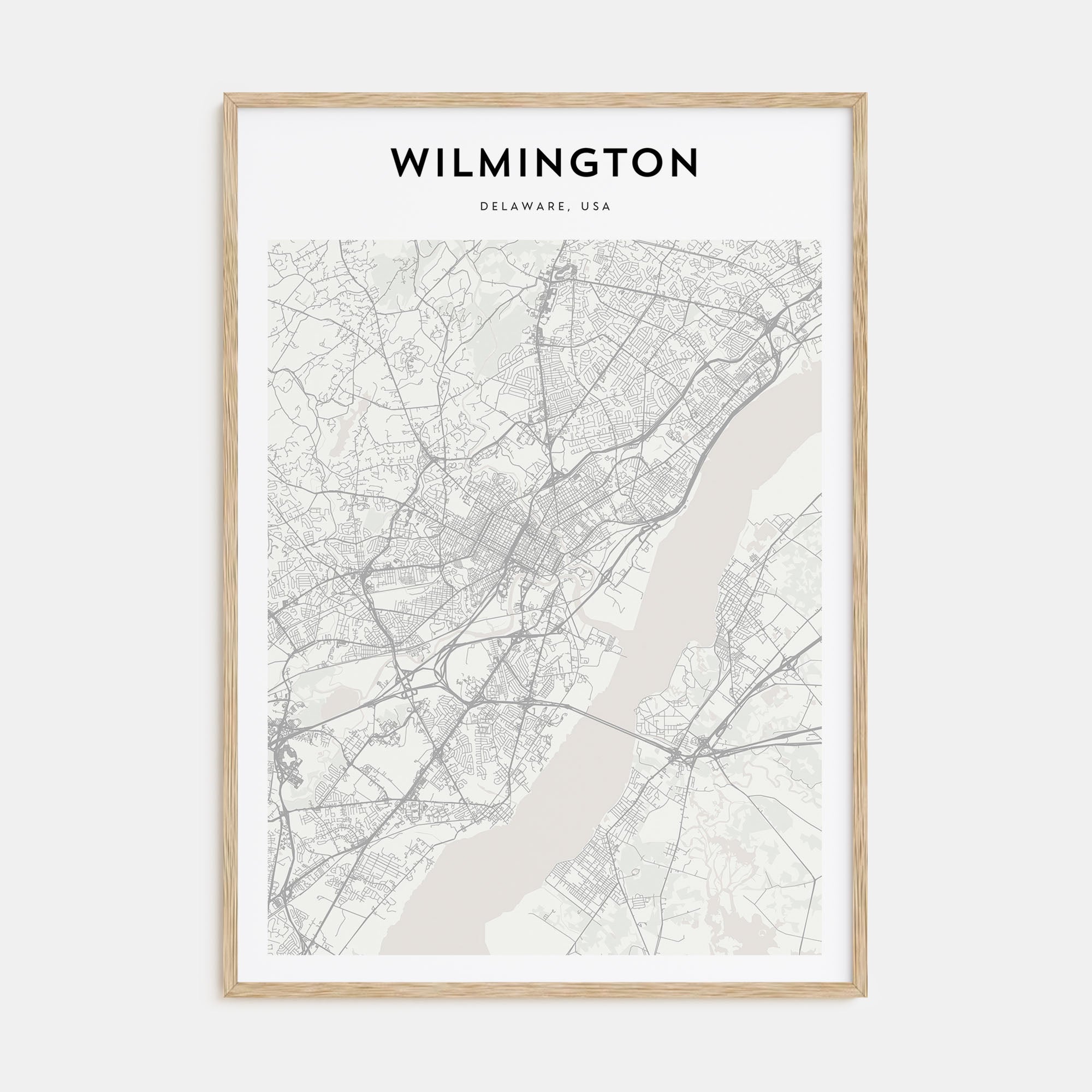 Wilmington, Delaware Map Portrait Poster