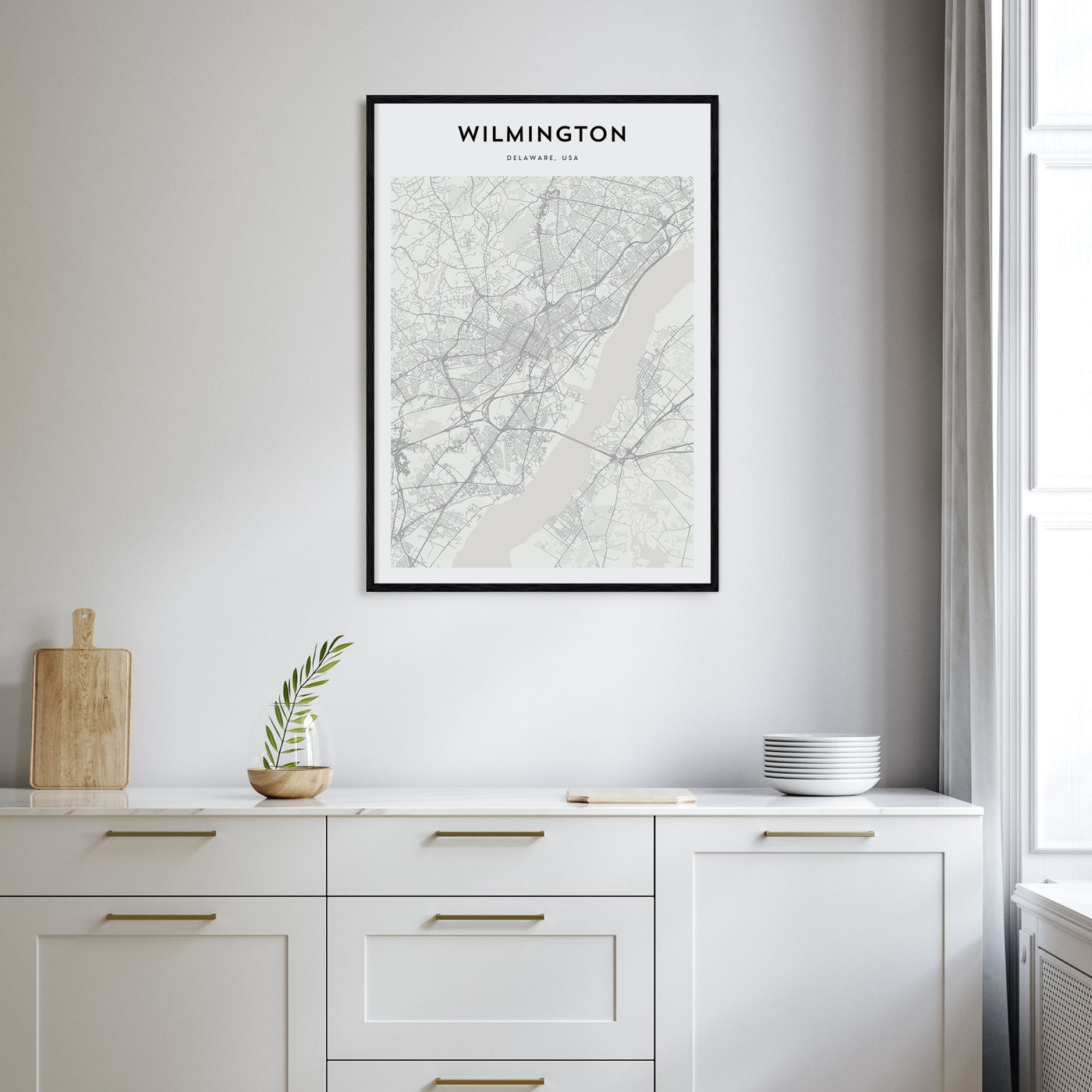 Wilmington, Delaware Map Portrait Poster