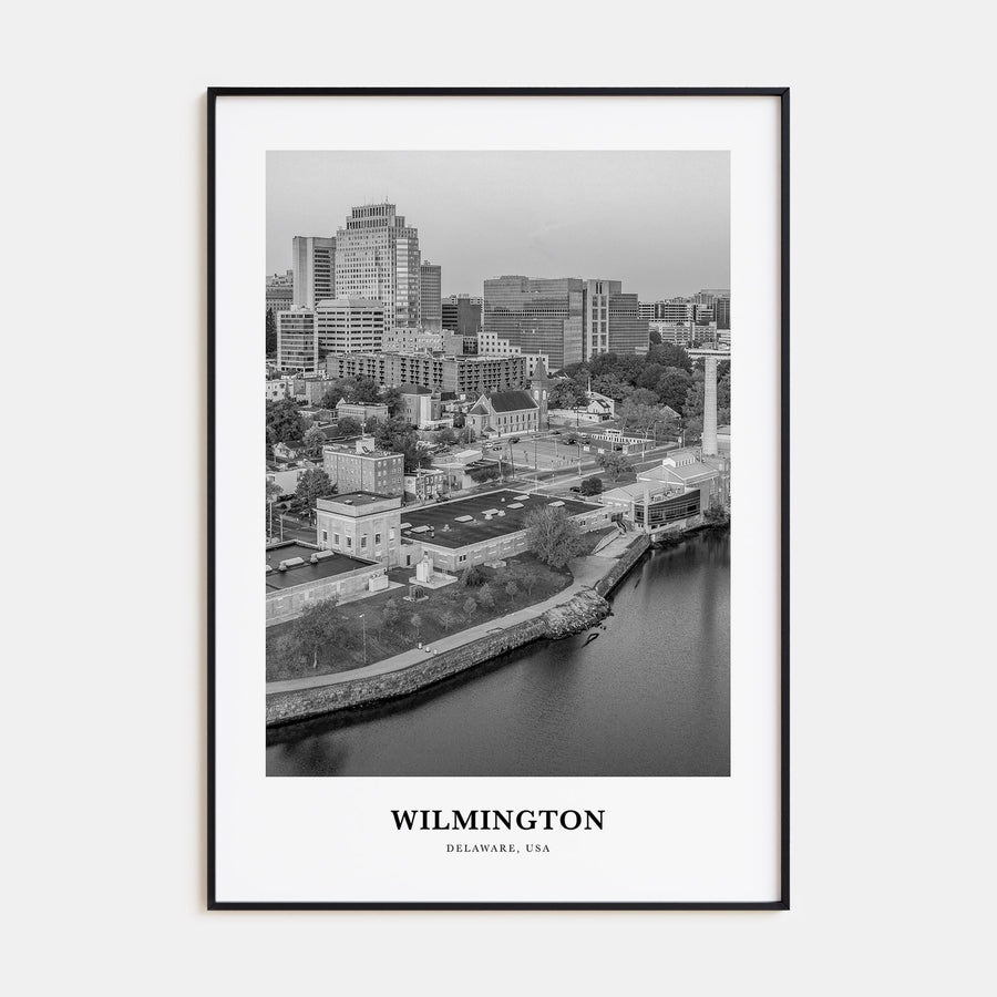 Wilmington, Delaware Portrait B&W Poster