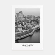 Wilmington, Delaware Portrait B&W Poster