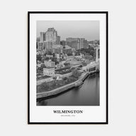 Wilmington, Delaware Portrait B&W Poster