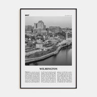 Wilmington, Delaware Travel B&W Poster