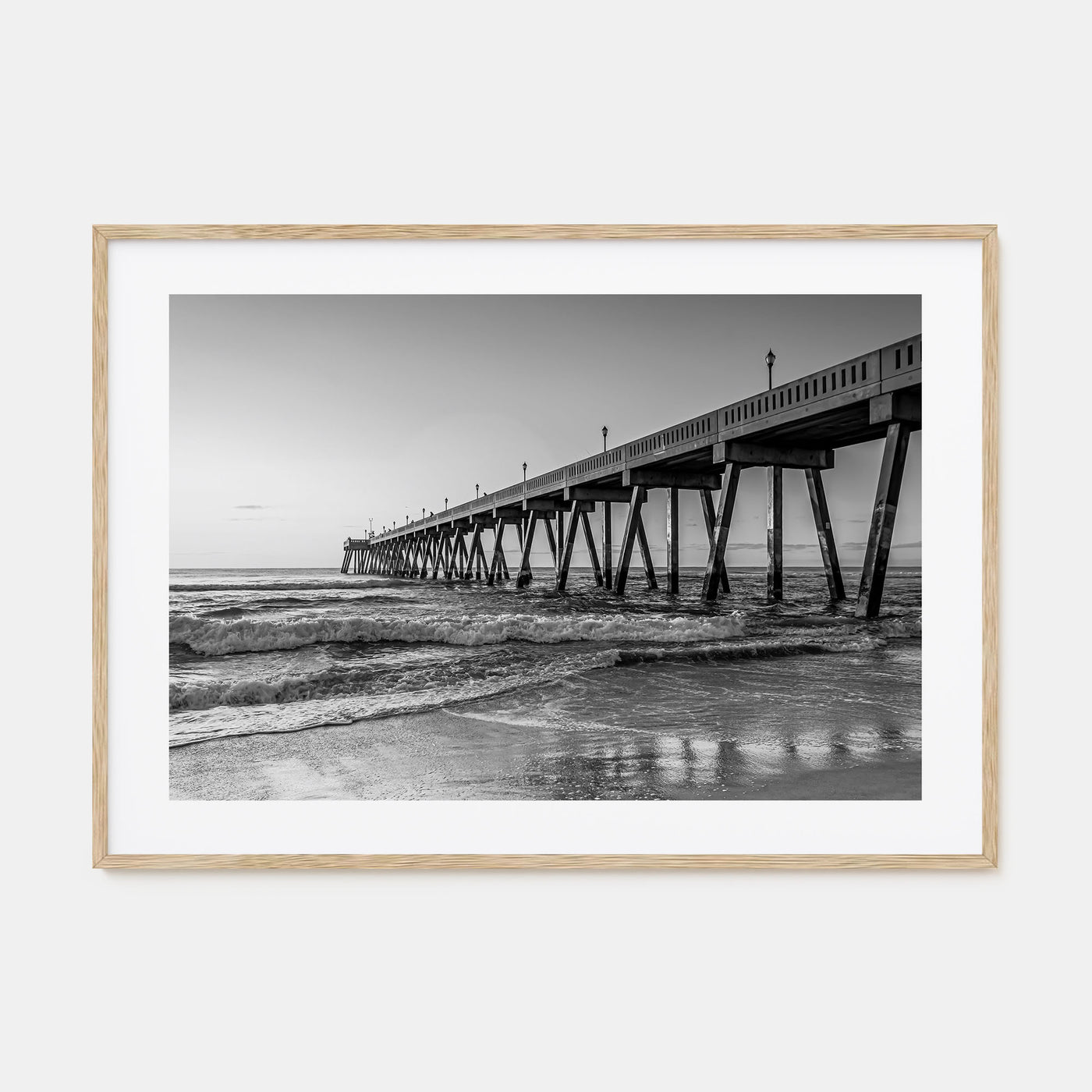 Wilmington, North Carolina Landscape B&W Poster