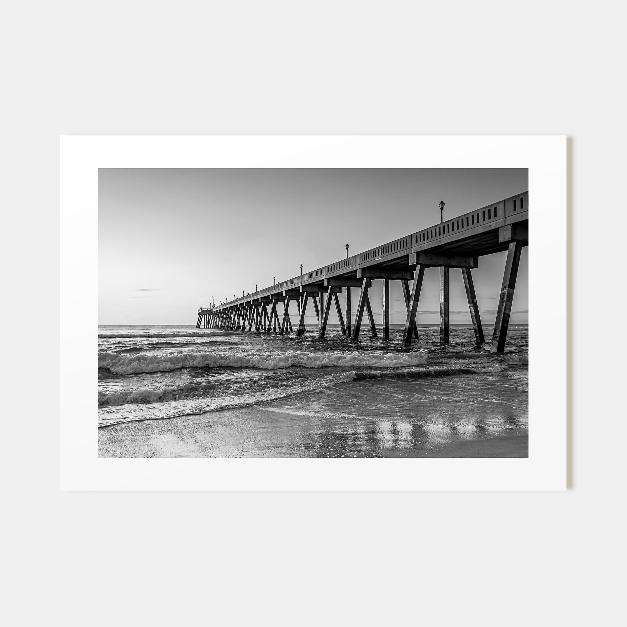 Wilmington, North Carolina Landscape B&W Poster