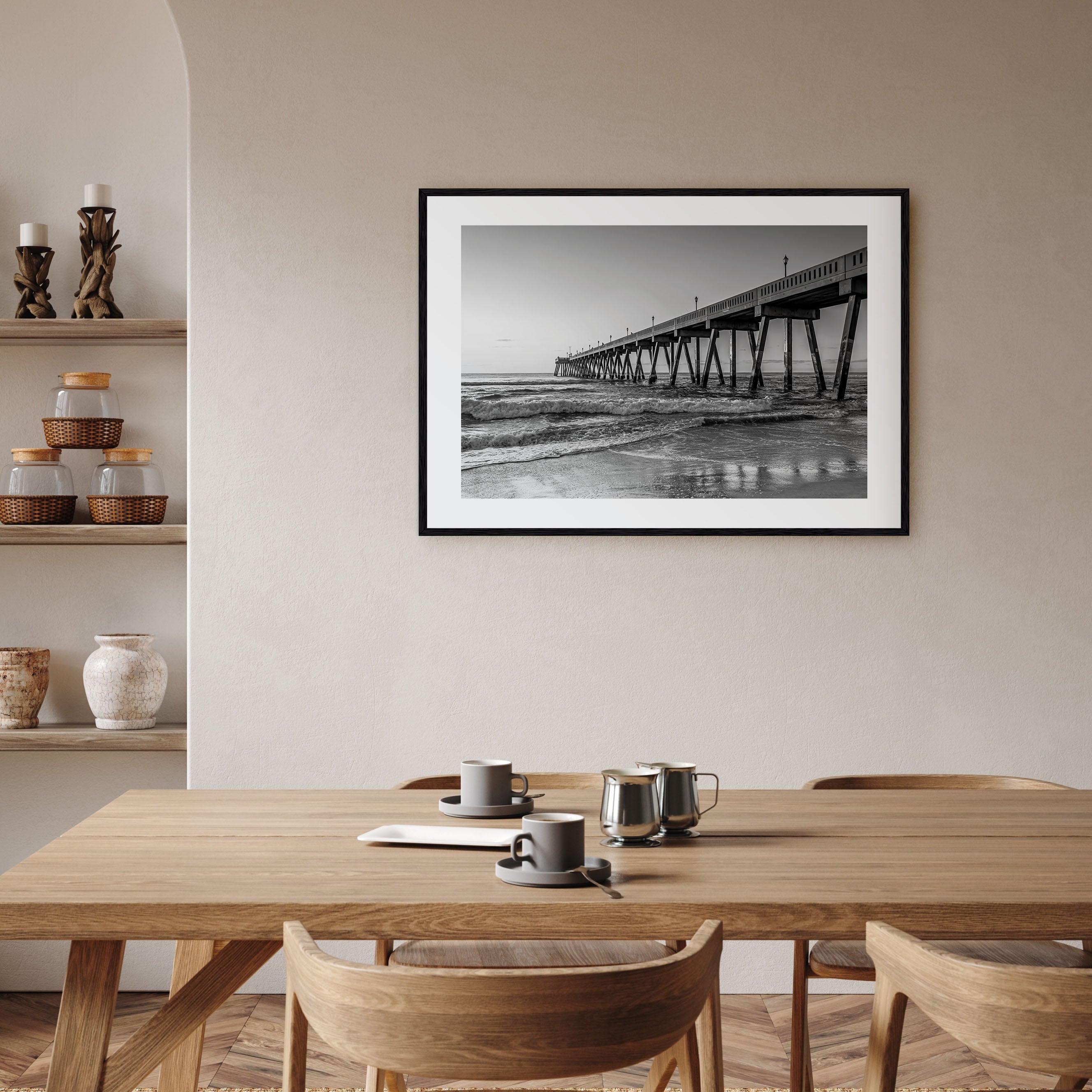 Wilmington, North Carolina Landscape B&W Poster
