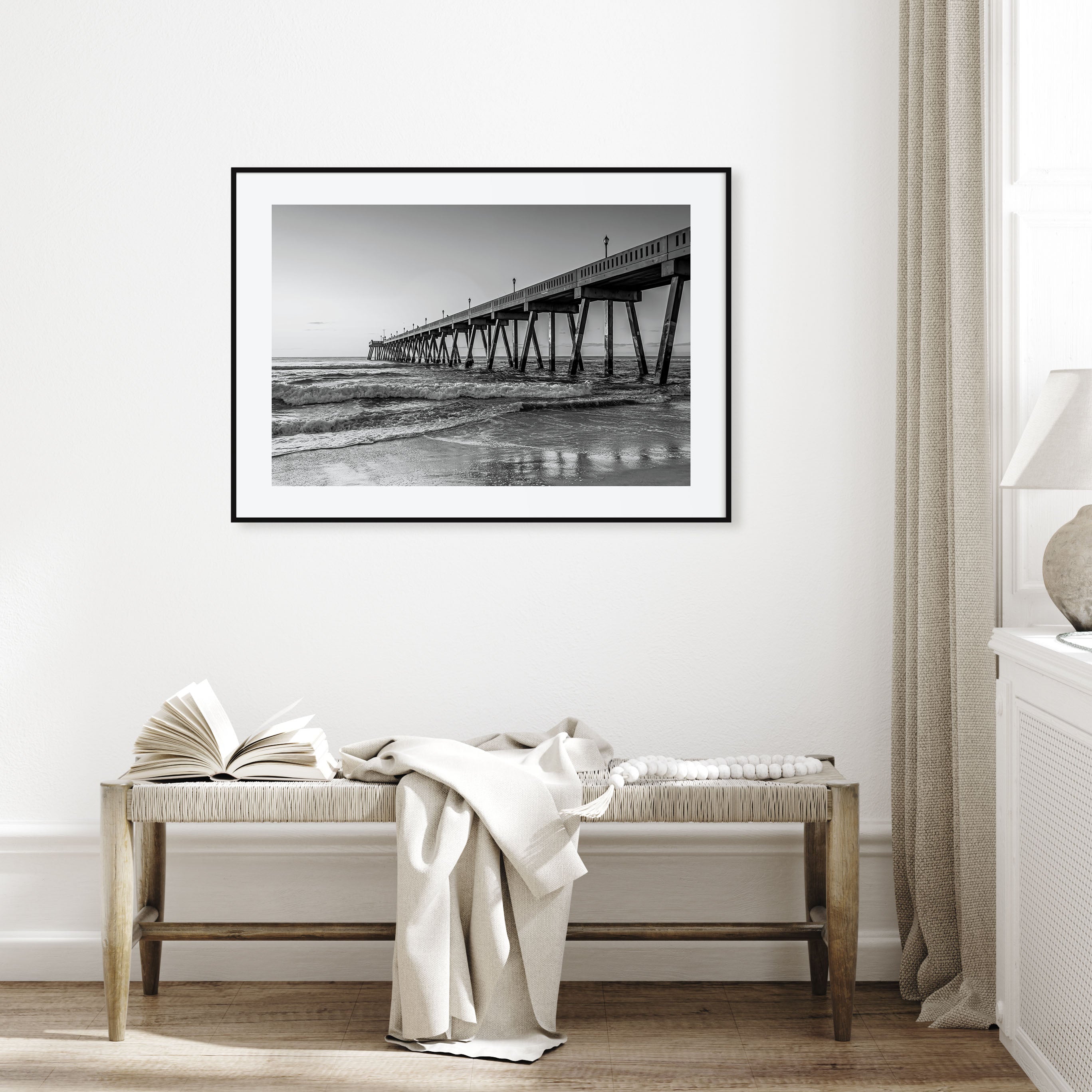 Wilmington, North Carolina Landscape B&W Poster