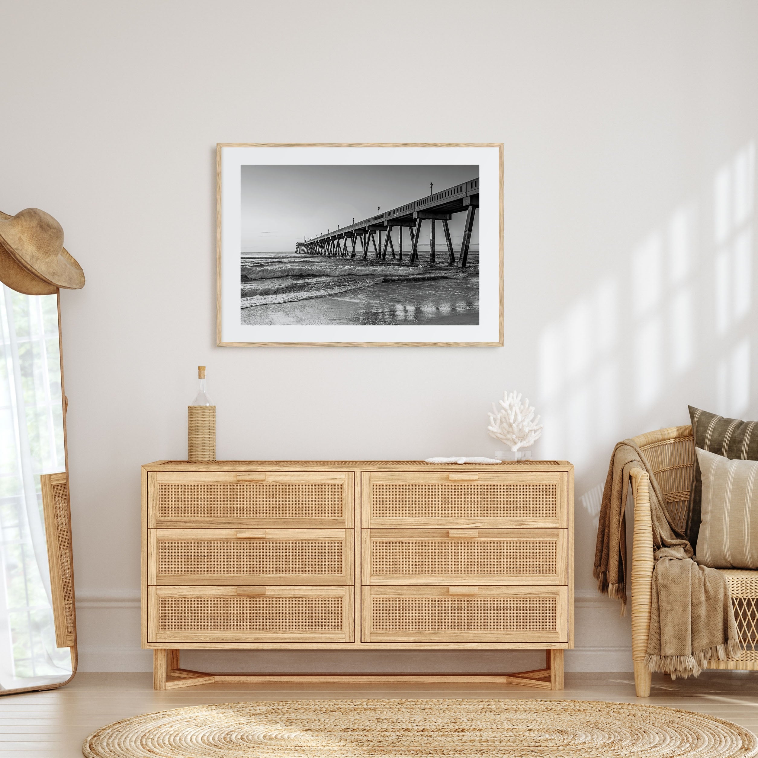 Wilmington, North Carolina Landscape B&W Poster