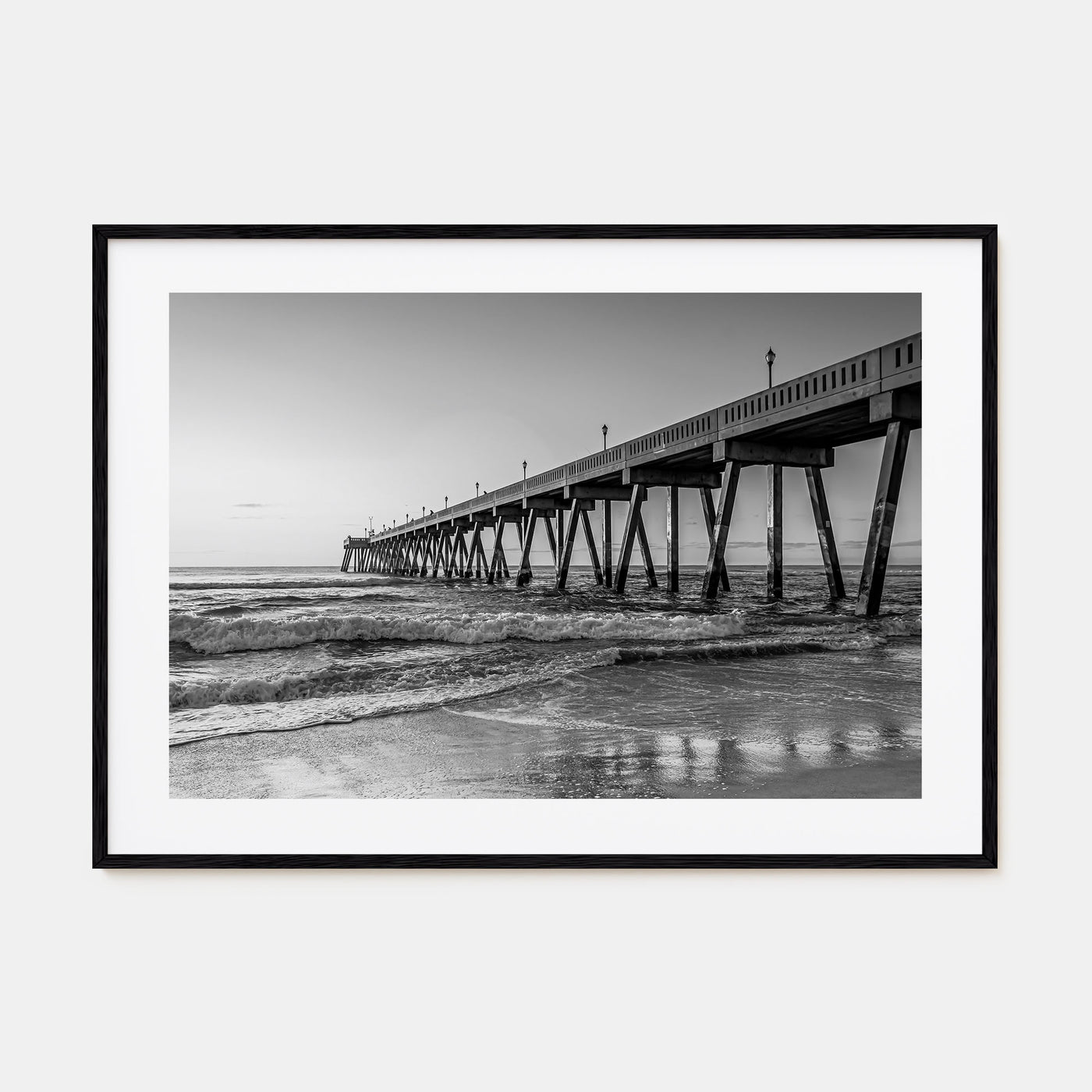 Wilmington, North Carolina Landscape B&W Poster