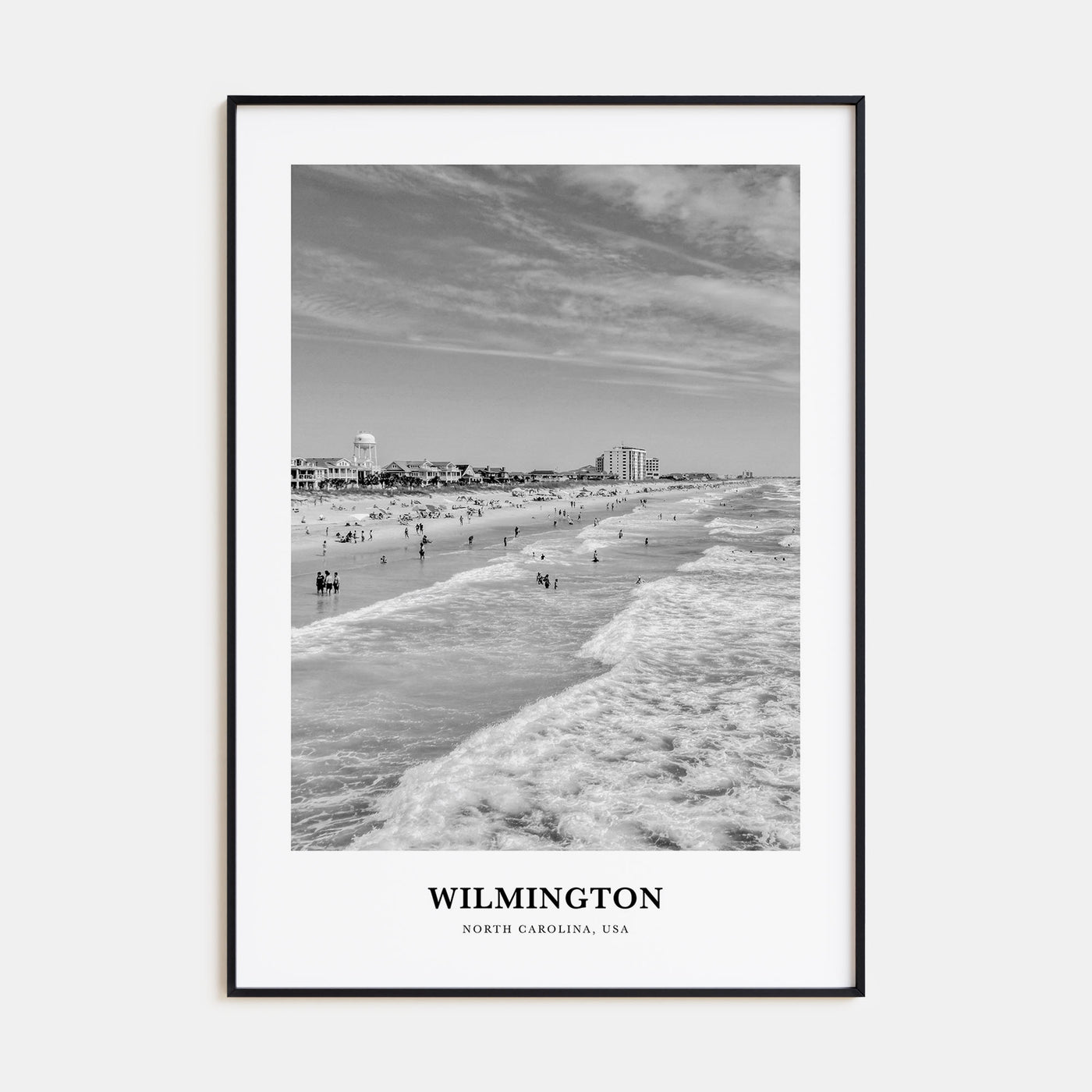 Wilmington, North Carolina Portrait B&W No 1 Poster
