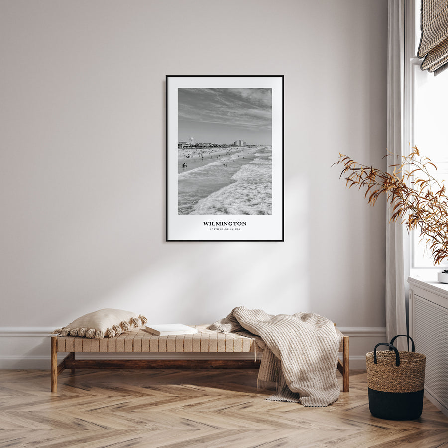 Wilmington, North Carolina Portrait B&W No 1 Poster