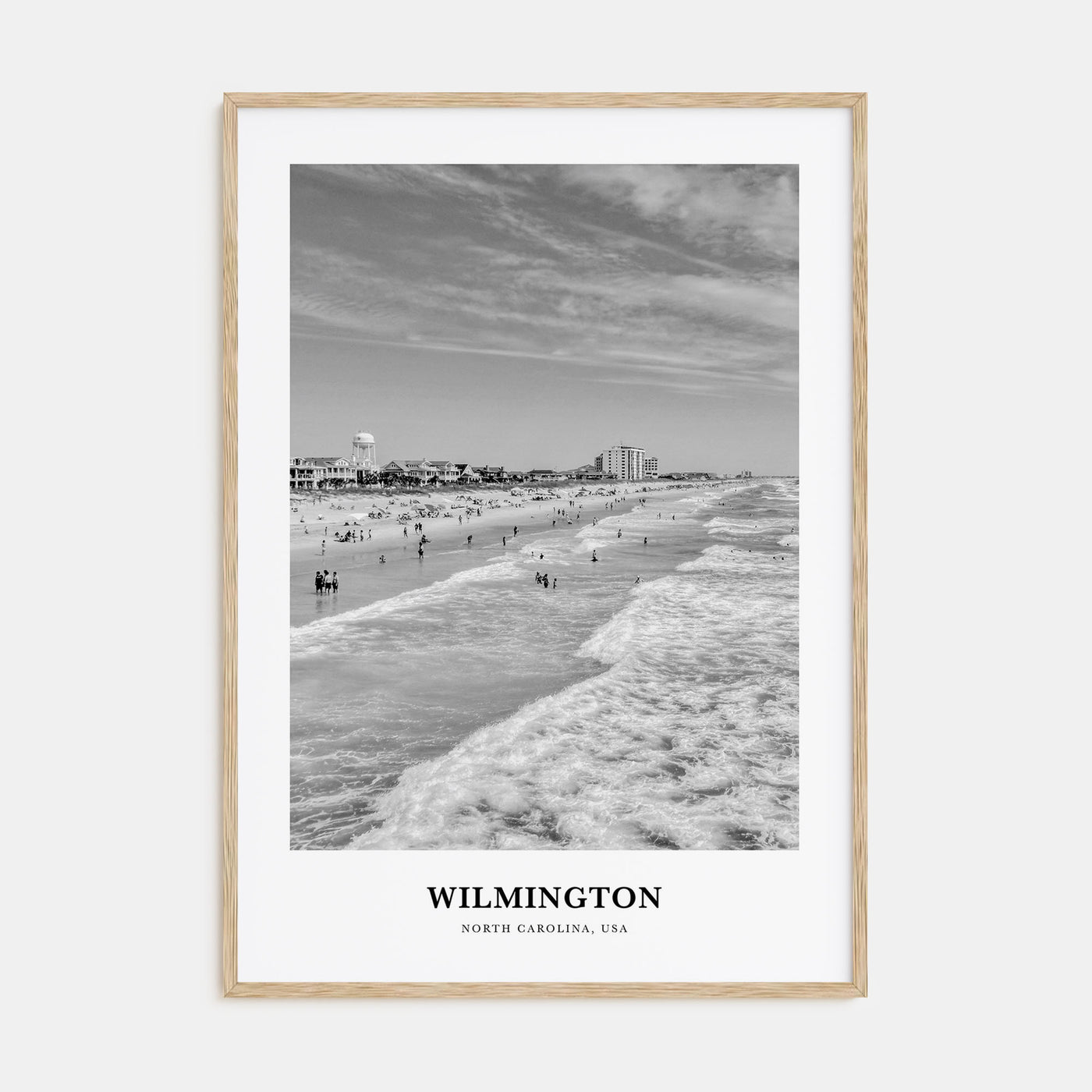 Wilmington, North Carolina Portrait B&W No 1 Poster