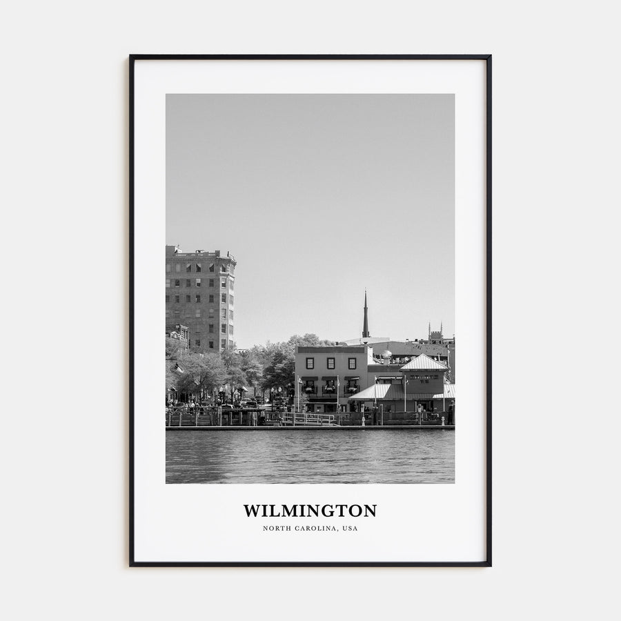 Wilmington, North Carolina Portrait B&W No 2 Poster